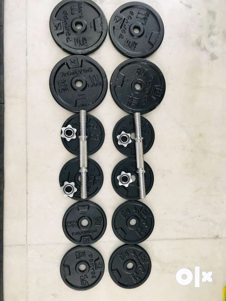 Decathlon dumbells 20 kg x2 pair Total weight 40kgs Gym Fitness 1786821710