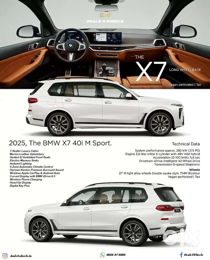 Bmw X7 3.0 Xdrive 40i M Sport, 2025, Petrol