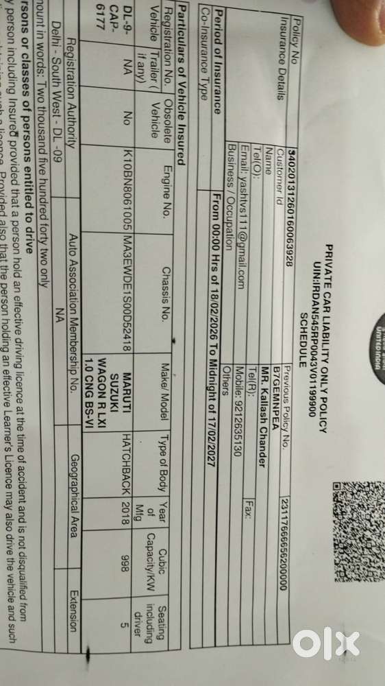 Maruti Suzuki Wagon R 1.0 2013-2019 Lxi Cng, 2018, Cng & Hybrids