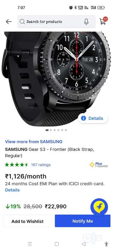 Samsung gear sale s3 on sale