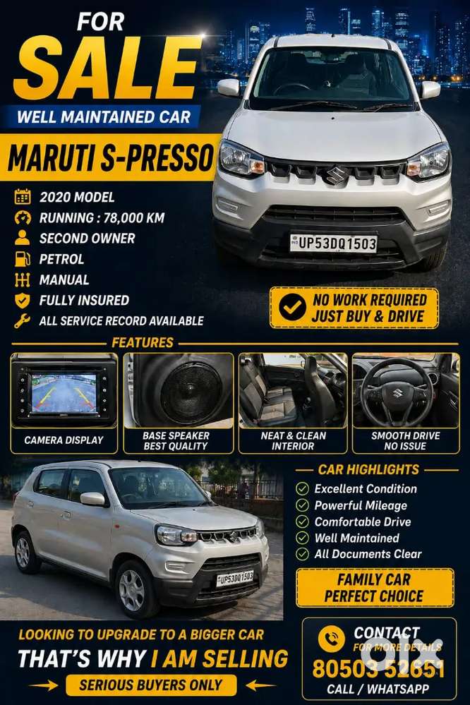 Maruti Suzuki S-presso 2021 Petrol 78000 Km Driven
