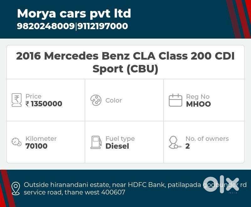 Mercedes-benz Cla 200 Cdi Sport, 2016, Diesel