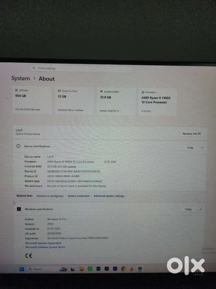Selling PC setup