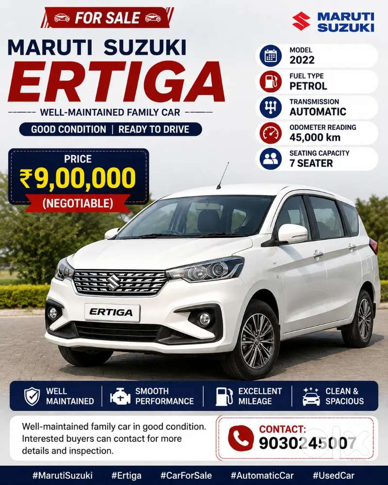 Maruti Suzuki Ertiga Vxi 2022