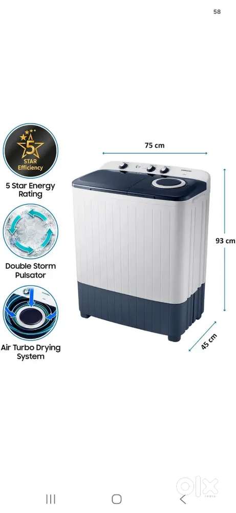 Semi automatic washing machine