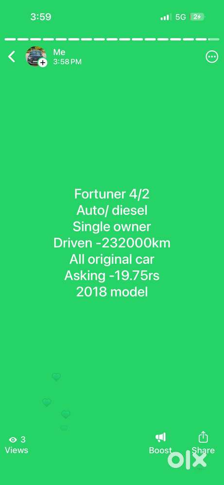 Toyota Fortuner 4x2 At 2.8 Diesel, 2018, Diesel