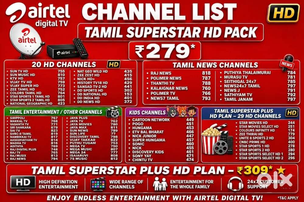 All DTH sales and service