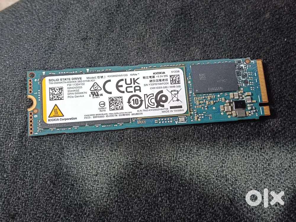 512 gb kioxia gen 4 nvme ssd perfect working and new looking