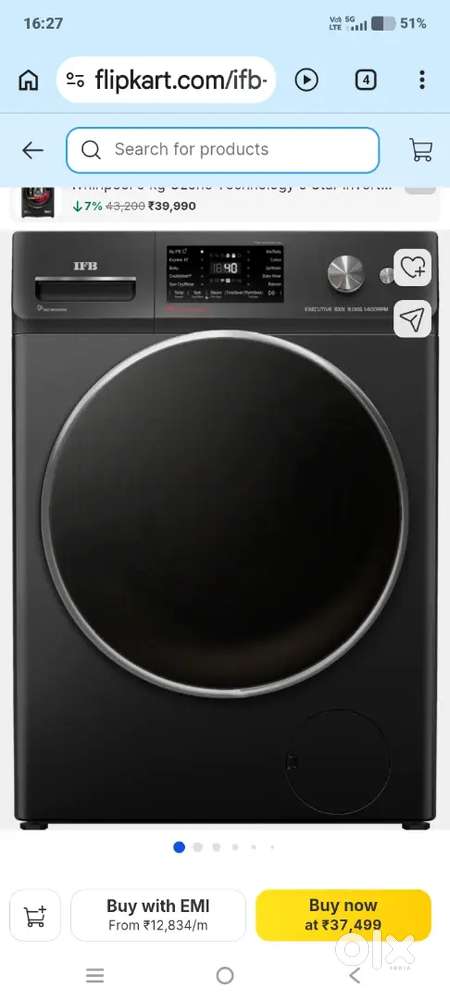 9 kg washing Machine front load IFB