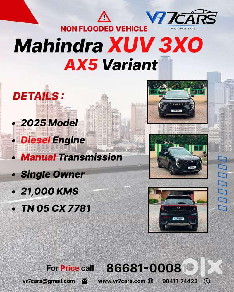 Mahindra Xuv 3xo Ax5 Ds Mt, 2025, Diesel