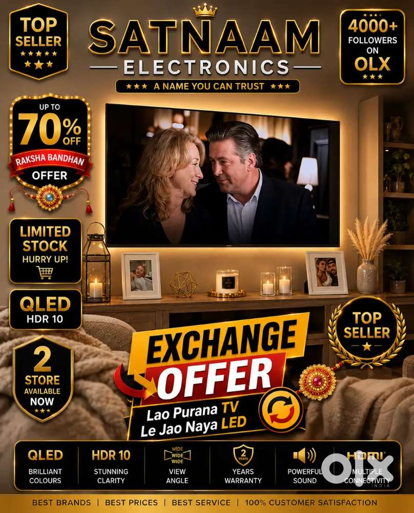 43 Q-LED TV 3 YEARS WARRANTY 4K EXCHANGE OFFER 3 YEARS WARRANTY