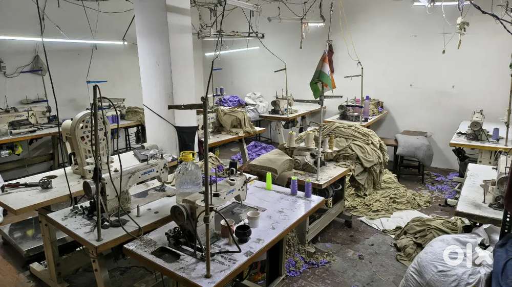 Juki Darji machine with servo motor, overlock, elastic machine, press