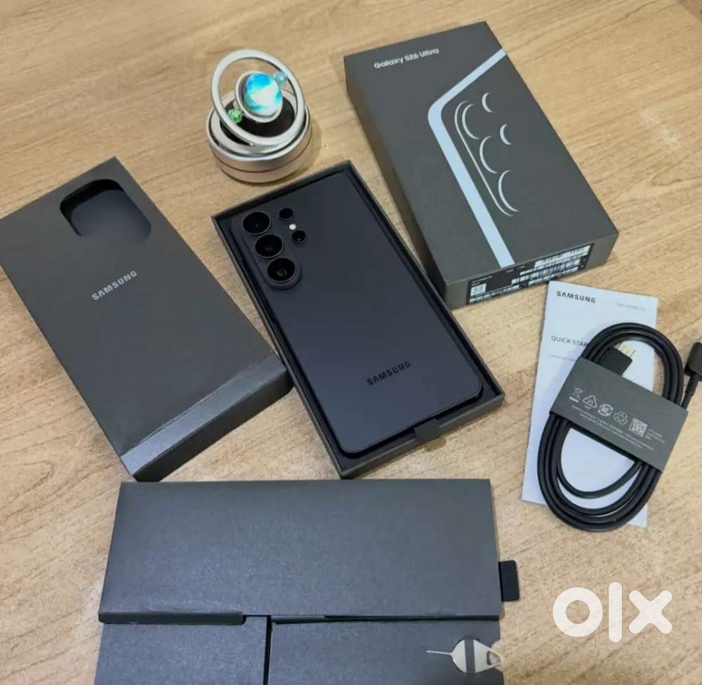 SAMSUNG GALAXYS26 ULTRA BLACK(12,512)WITH BILL USED SET UNDER WARRANTY