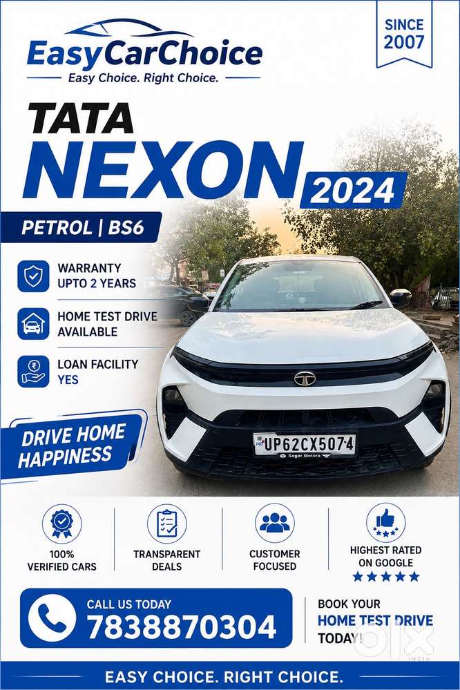 Tata Nexon Smart Plus1.2 Revotron Petrol 5 Mt, 2024, Petrol