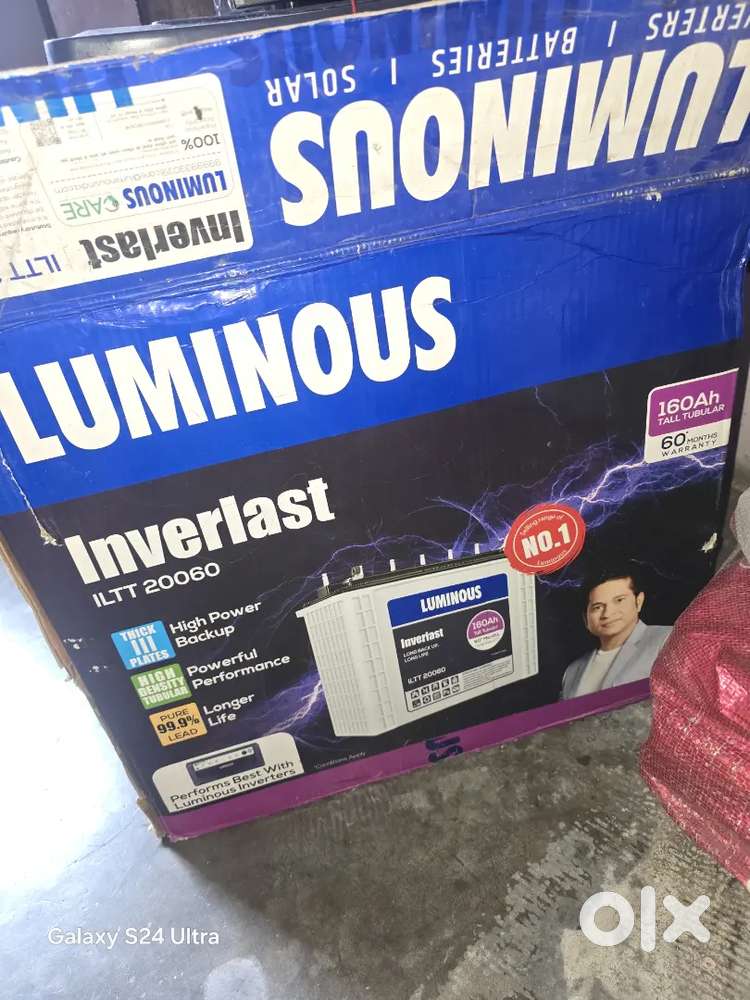 Luminous battery 160AH only 1 year old 2 साल की warranty left