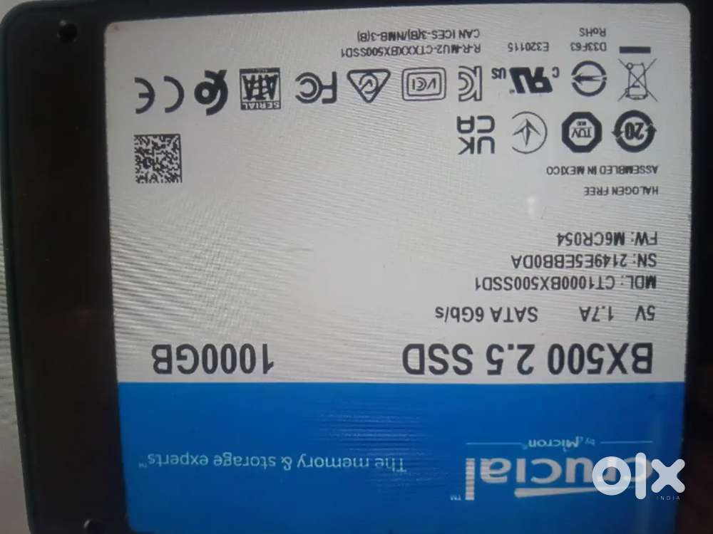 Crucial BX500 2.5 SSD 1TB - Hard Disks, Printers & Monitors in