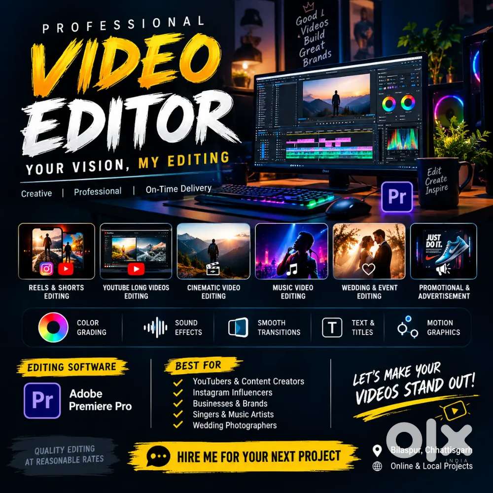 Professional Video Editor | Reels, YouTube Videos & Music Videos