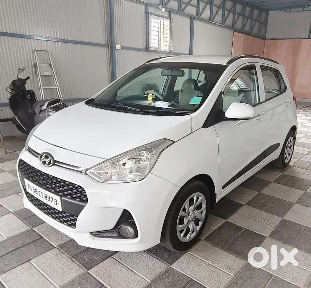 2019 Hyundai Grand I10 Sportz Petrol White Colour Tn38 Reg For Sale.