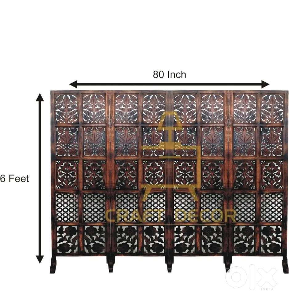 Hand crafted Wooden Carved Partition