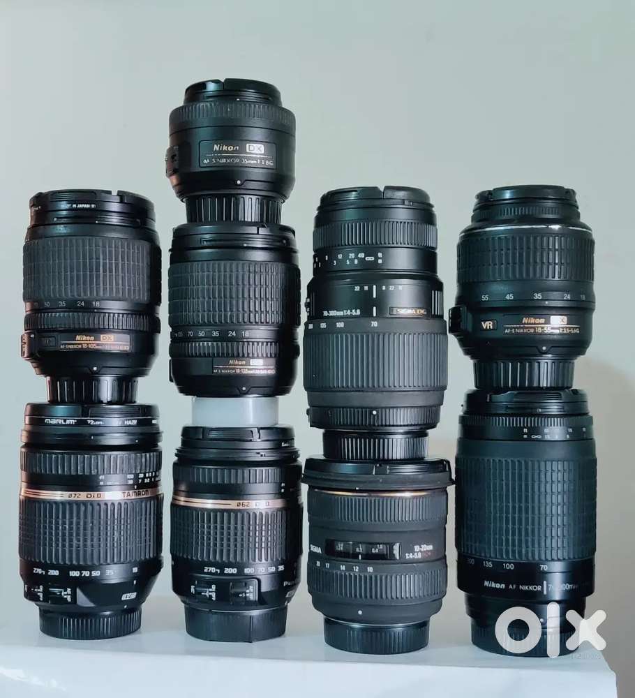 NIKON LENS 18-105,18-55mm VR,18-135mm,18-270mm, 35mm, 70-300mm,10-20mm