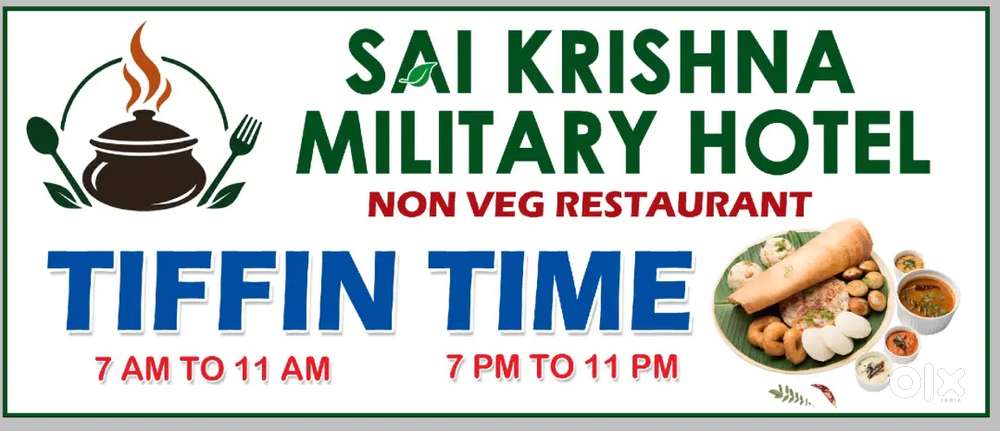 Wanted staff for non veg and tifiins