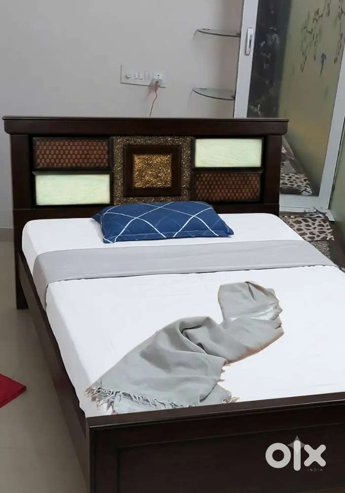 Double bed(cot) + sofa ( 5 seater )
