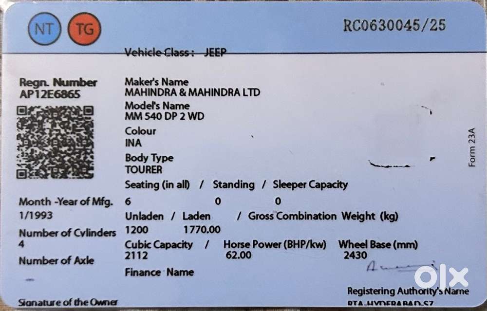 Mahindra Jeep 1993 Diesel Good Condition