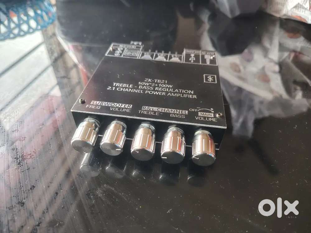Hosyound bluetooth 5.0 50+50+100w 2.1 channel with Power Adapter.