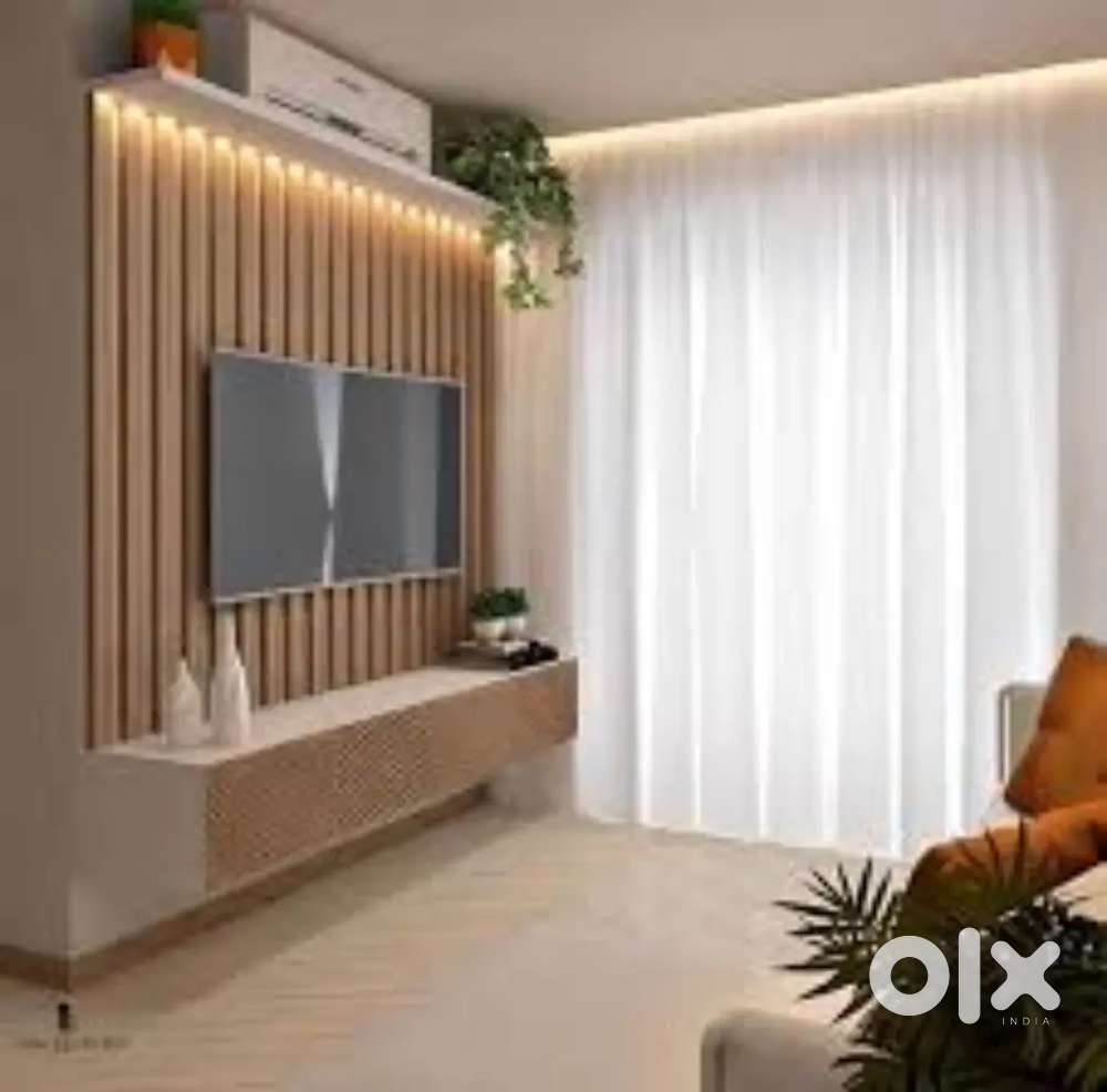 1/2 bhk flats in complete interior design furniture pop colour