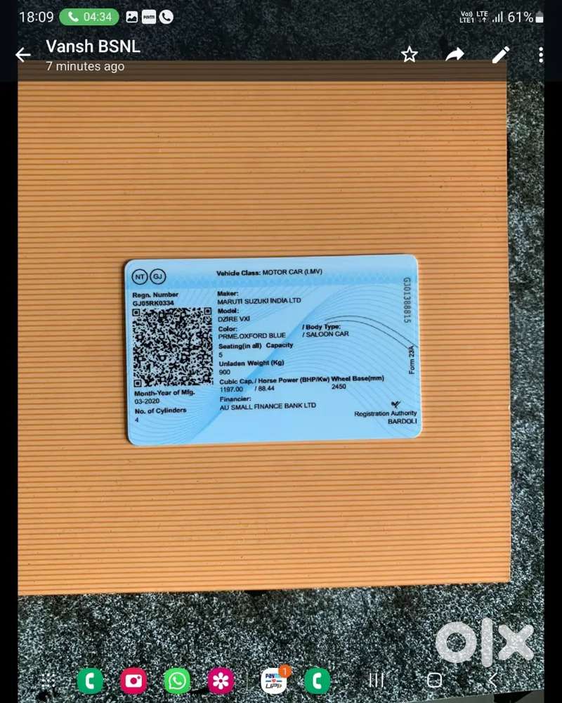 Maruti Suzuki Dzire Vxi 2020 Manual