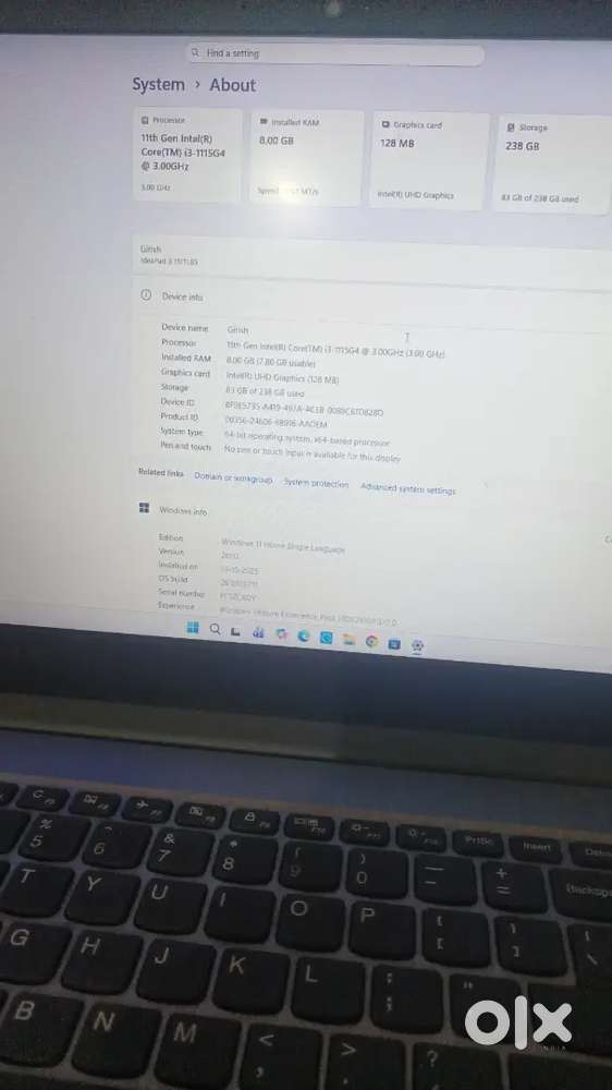 I3 11 gen laptop for sale