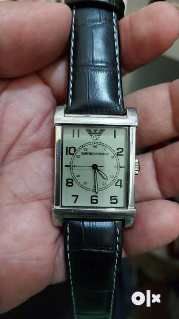 Armani rectangular mens online watch