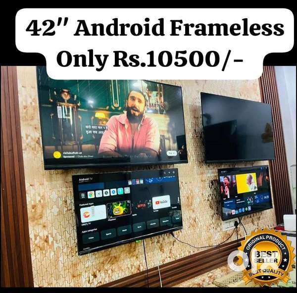 43 Inch Branded New Smart Freamless Led Tv With UHD Supported