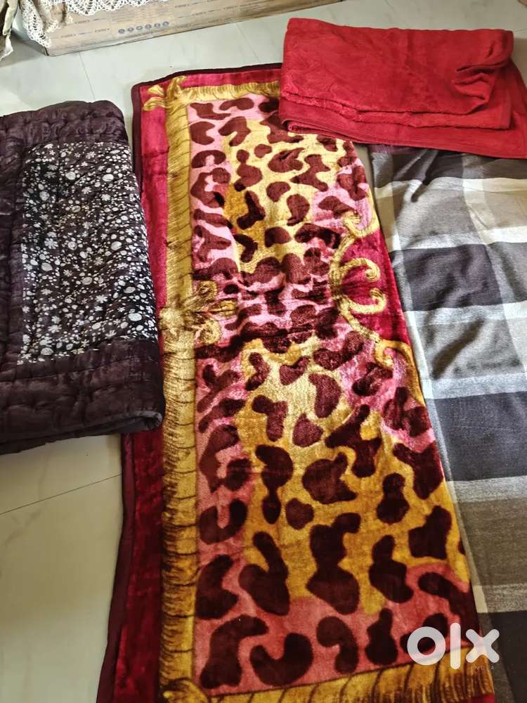 Beautiful Winter spreadsheets blanket/ rajais  .