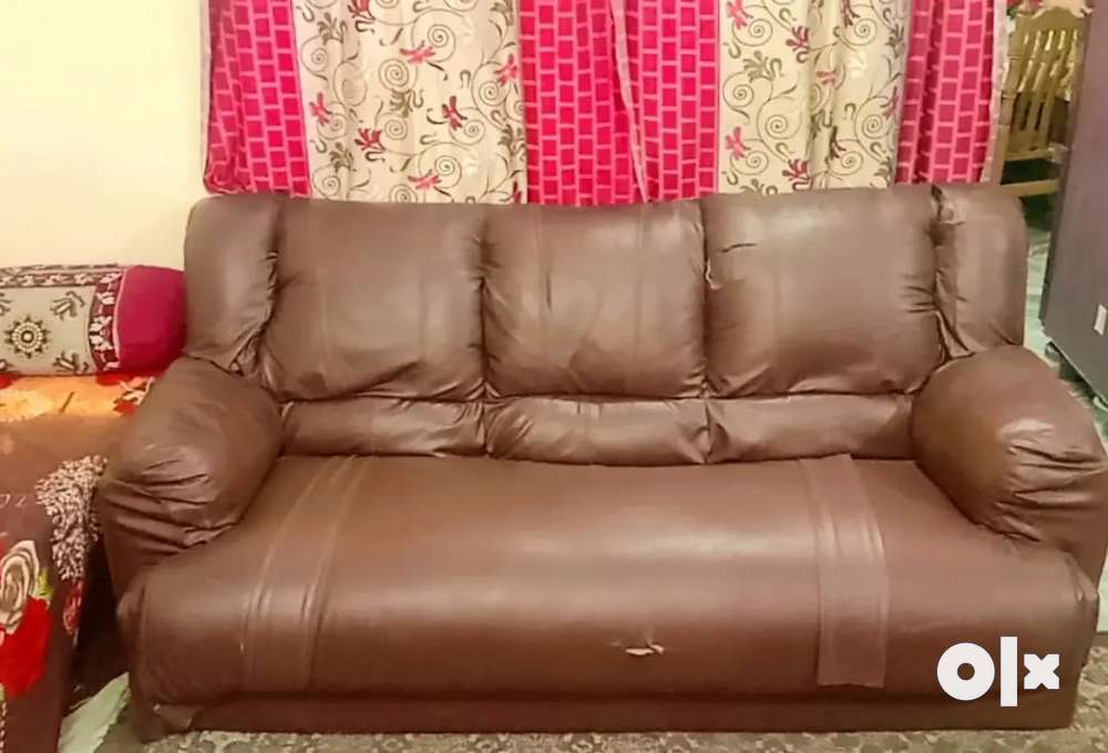 Olx leather 2024 sofa set