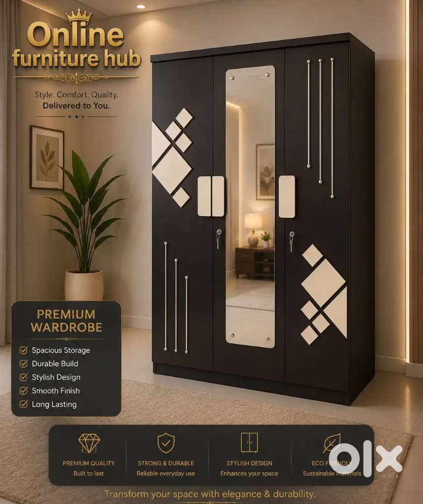 New outlet three door cupboard
