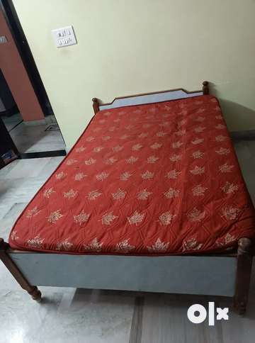 Teak wood Double cot bed treadmill and study table Beds