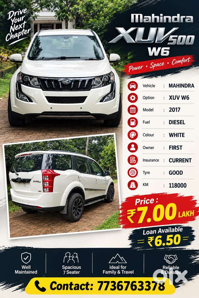 Mahindra Xuv500 W6 2wd, 2017, Diesel