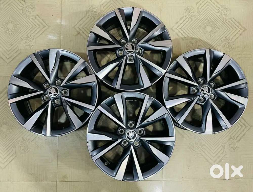 16Size Skoda Rapid Kushaq Slavia Diamond Cut OEM Alloy wheels set of 4 ...