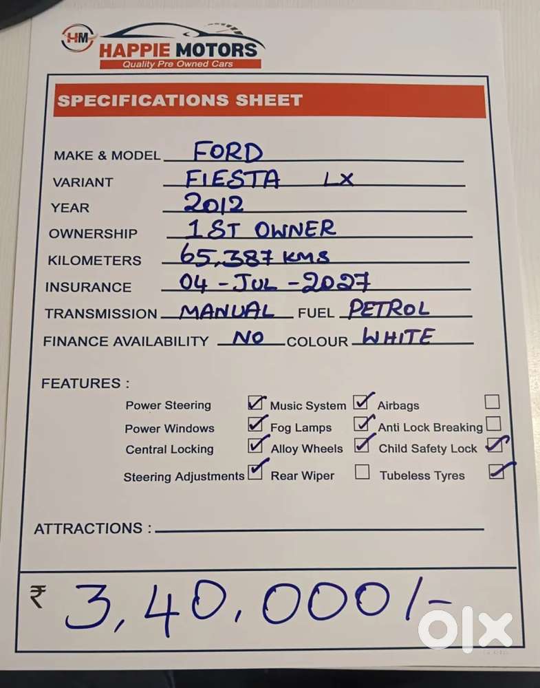 Ford Fiesta Classic, 2012, Petrol