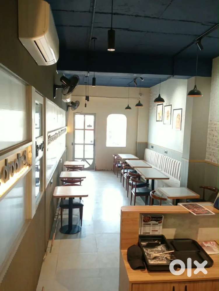 Restaurant available with complete interior and kitchen setup