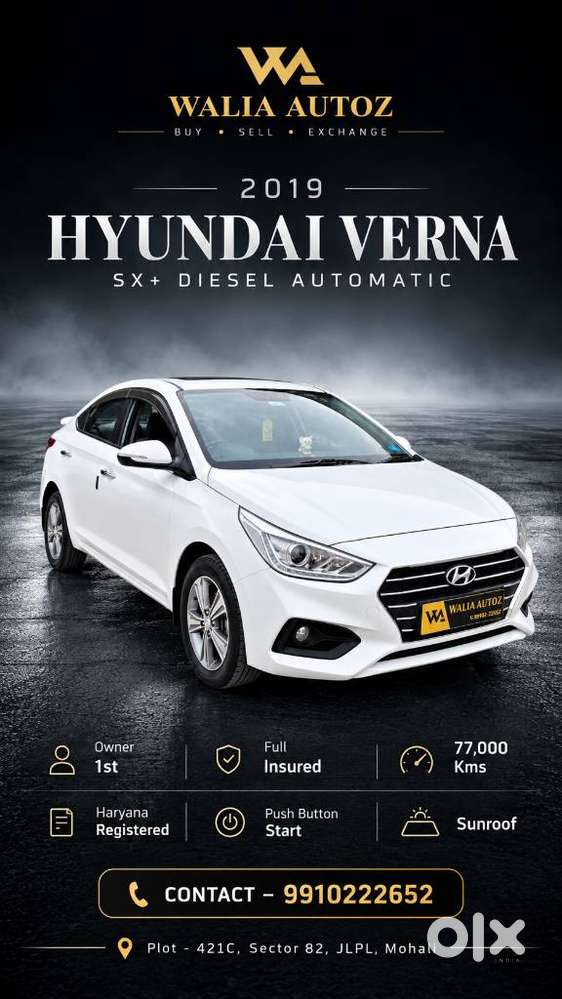 Hyundai Verna 1.6 Crdi Sx Plus At, 2019, Diesel