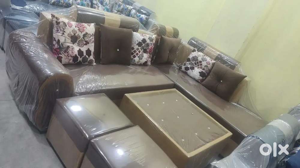 Brand new sofa set in dwarka mor with table Beds & Wardrobes 1721861643