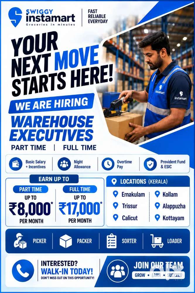 Partime fulltime jobs @ ernakulam