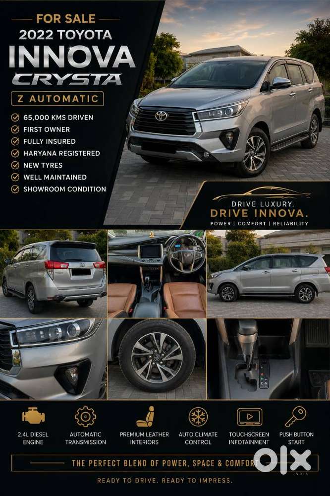 Toyota Innova Crysta 2.8z Automatic, 2022, Diesel