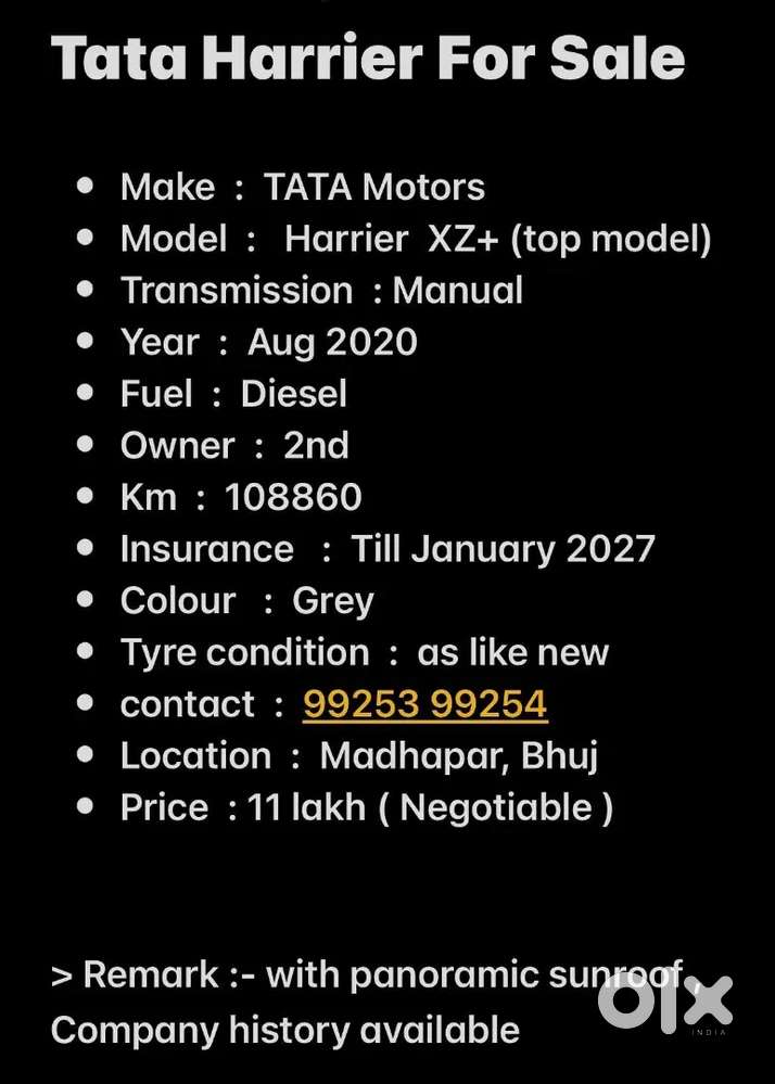 Tata Harrier For Sale