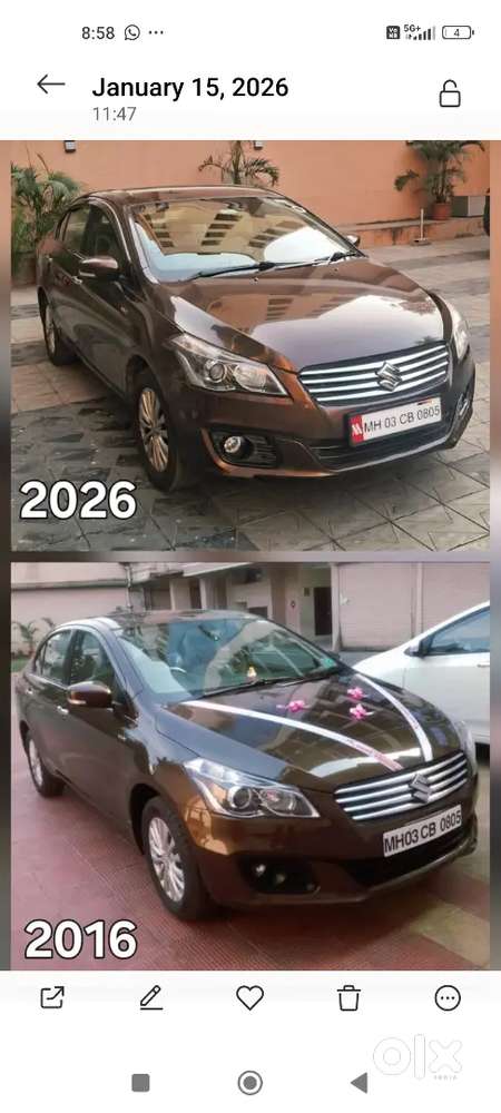 Doctors Self Driven Maruti Suzuki Ciaz 2016 Petrol 65000 Km Driven