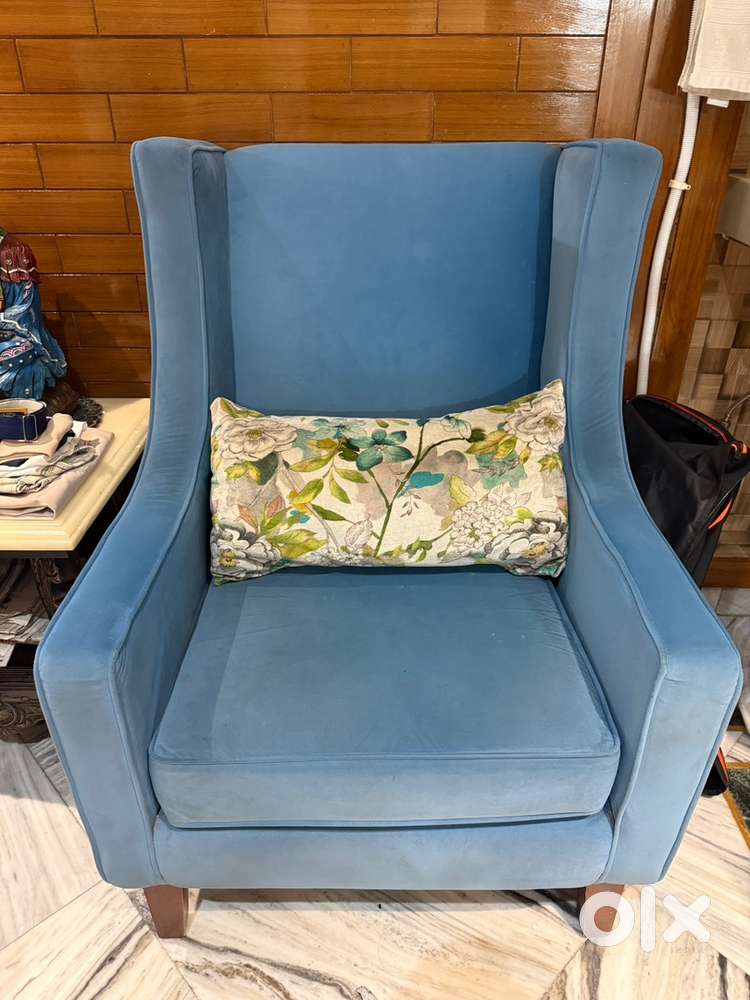 Two High chairs in aqua blue colour
