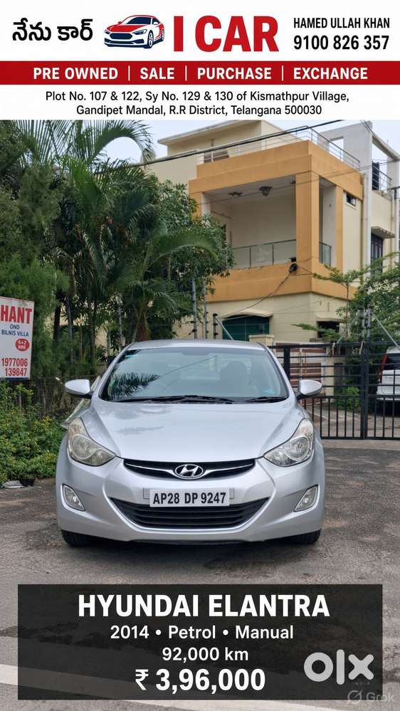 Hyundai Elantra Vtvt S, 2014, Petrol