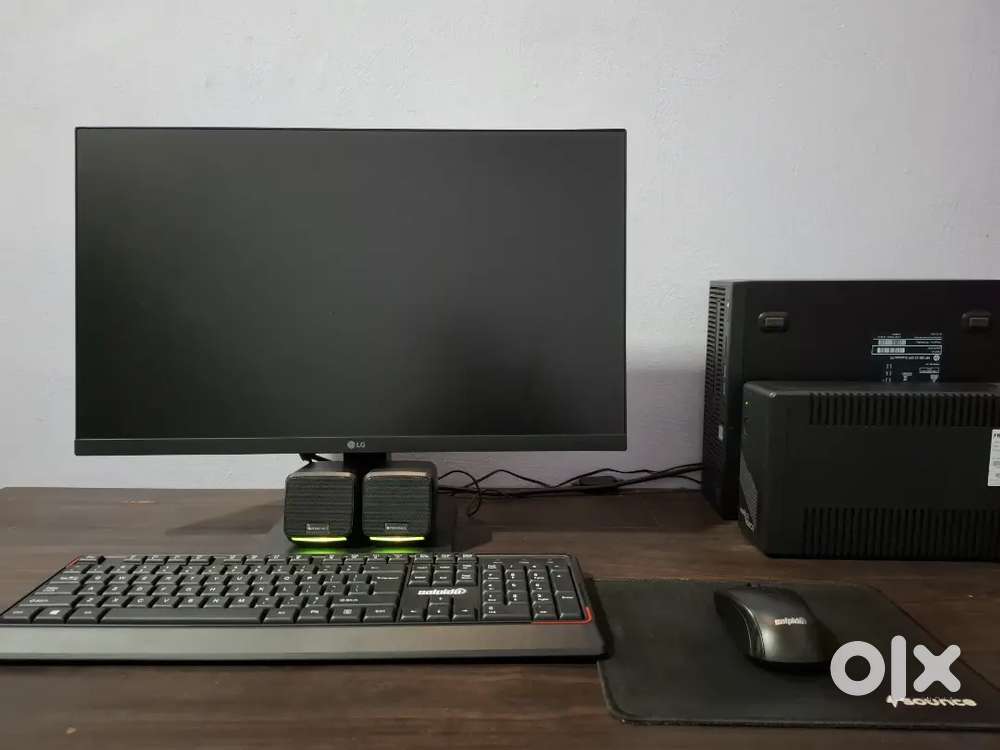 HP Desktop Computer with LG 24-inch Full HD Monitor & Accessories